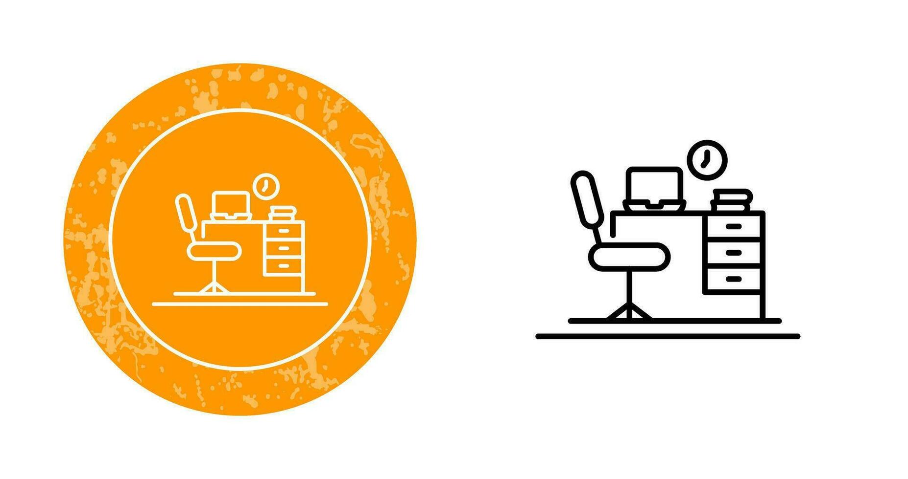 Office Desk Vector Icon