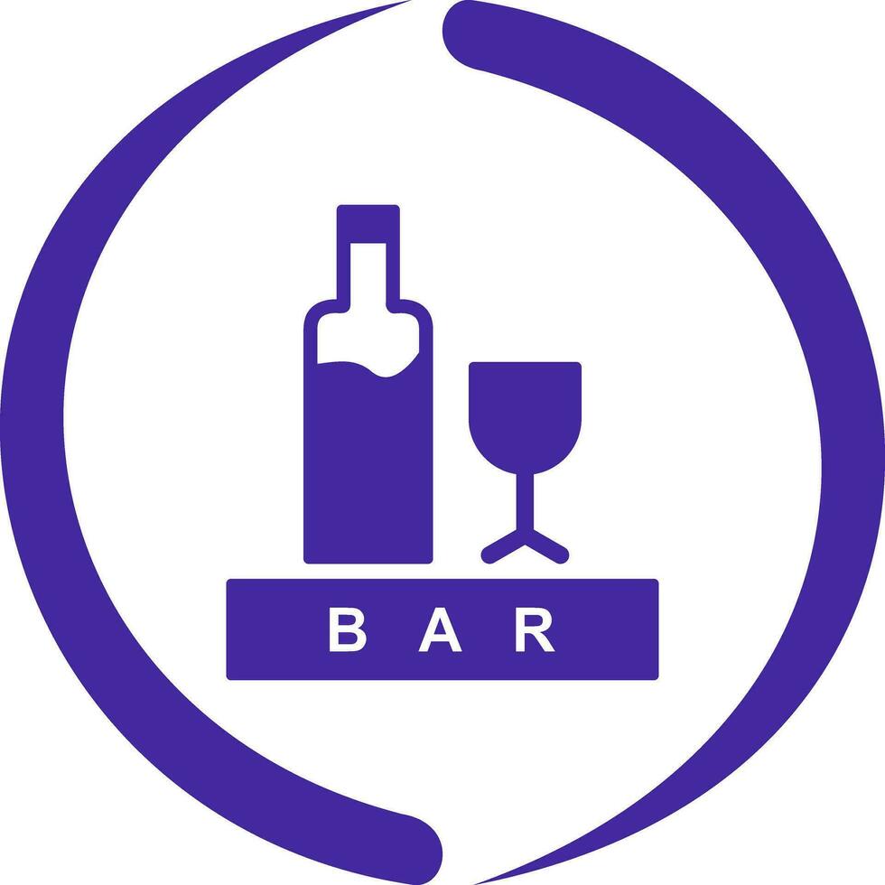 Unique Bar Sign Vector Icon