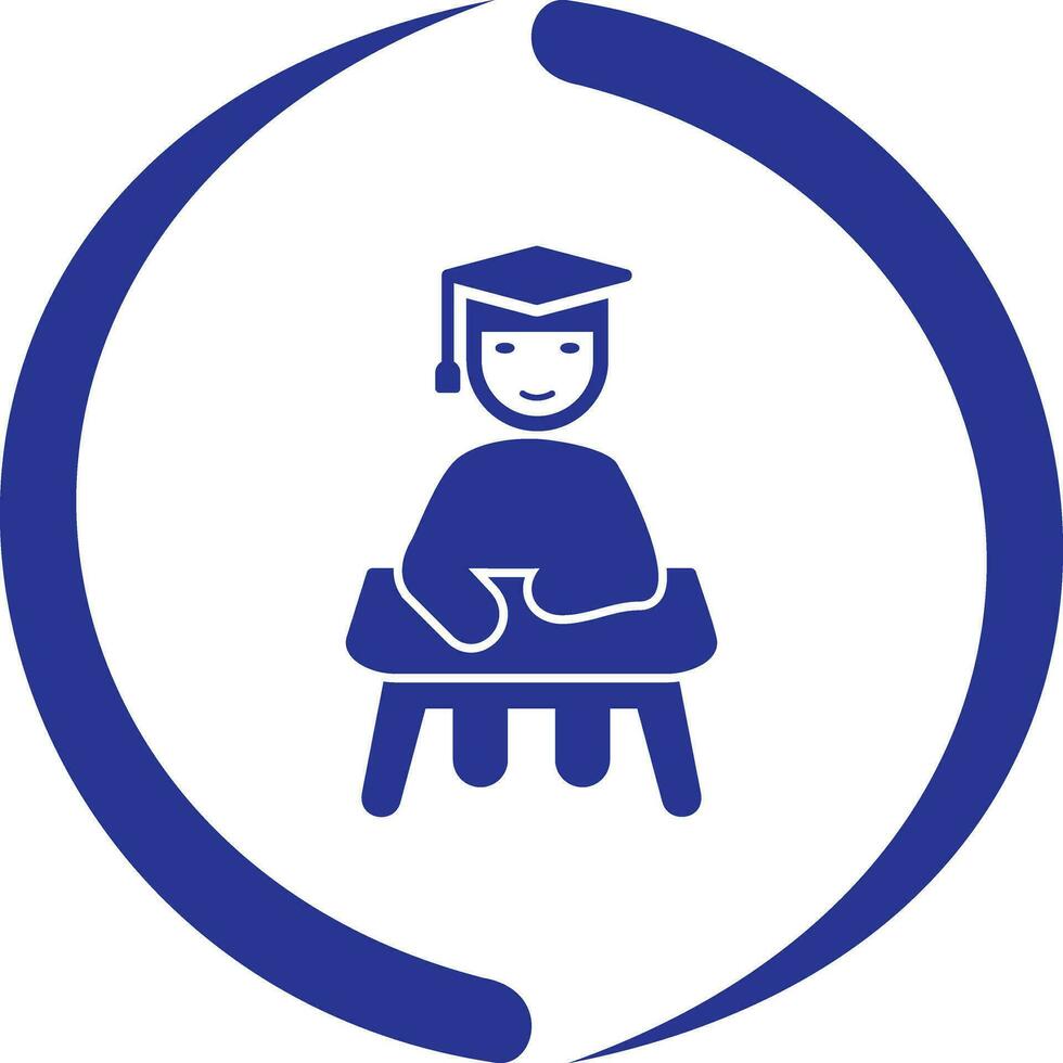 Unique Studying on Desk Vector Icon