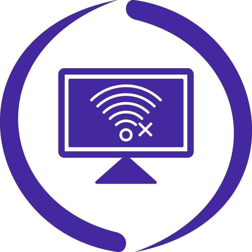 Disconnected Network Vector Icon