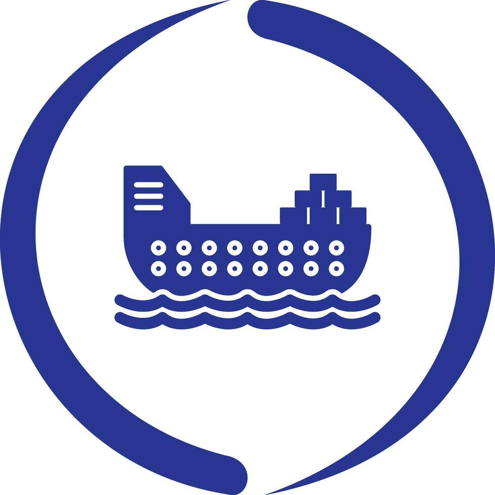 Cargo Ship Vector Icon