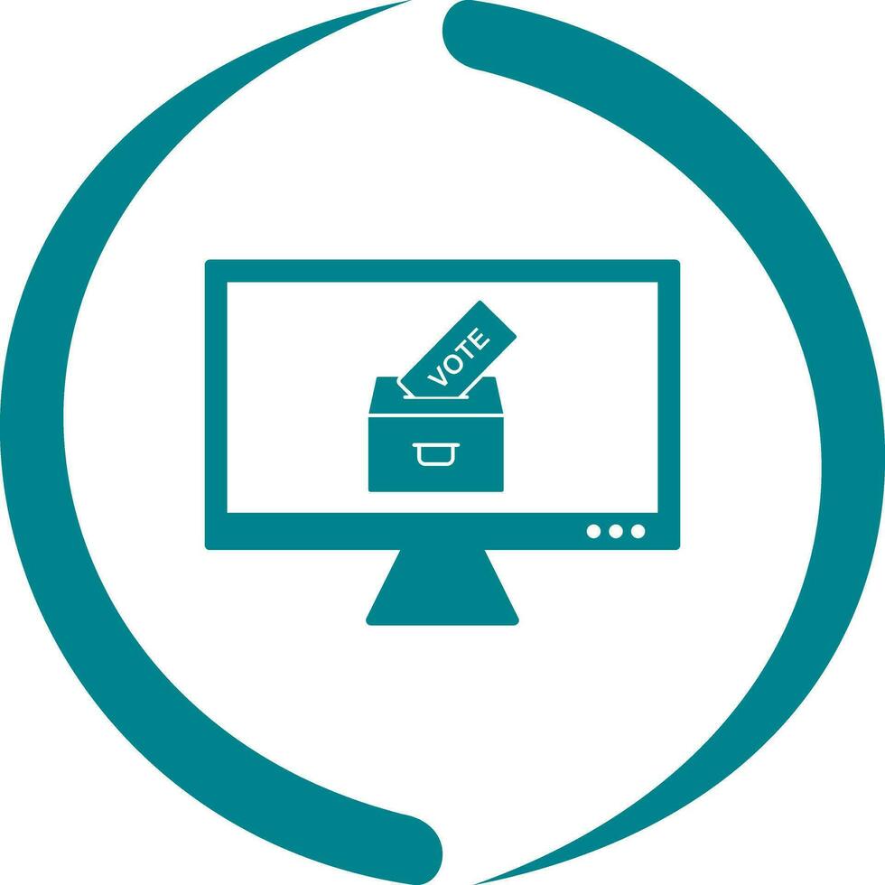 Online Vote Vector Icon