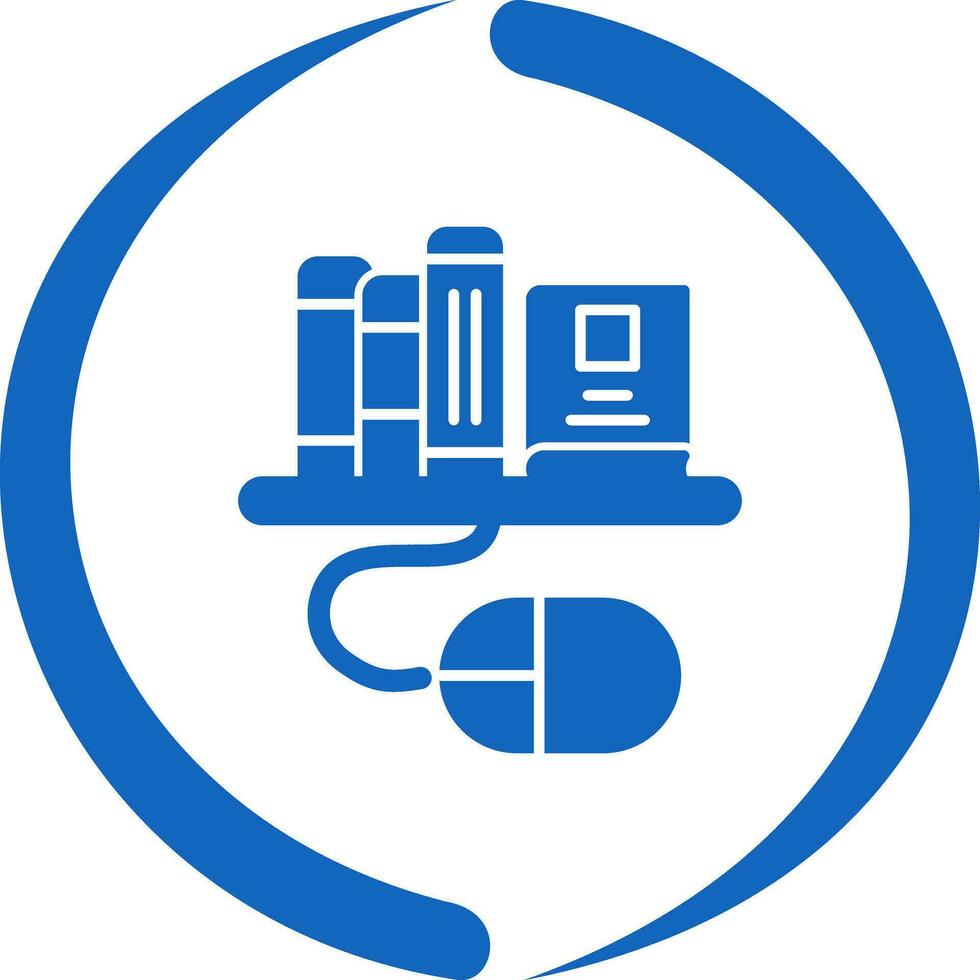 Digital Library Vector Icon