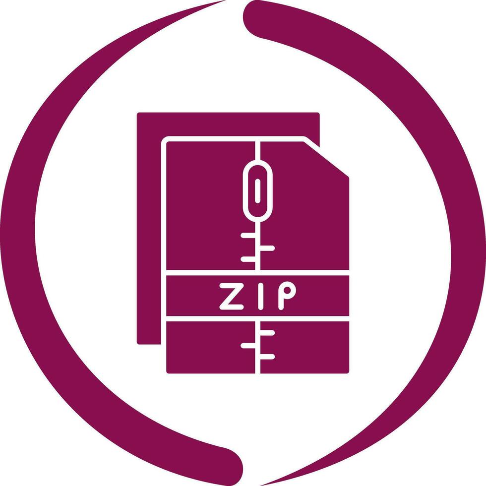 Zip File Vector Icon