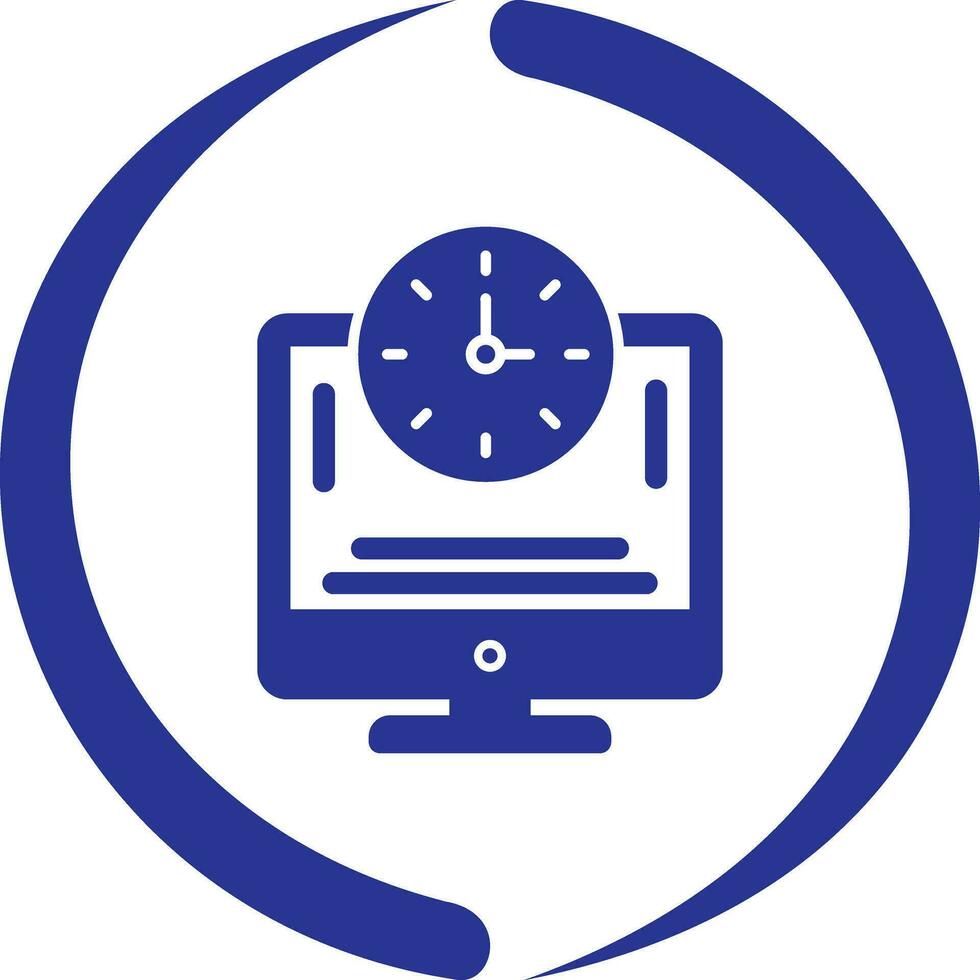 Online Time Vector Icon