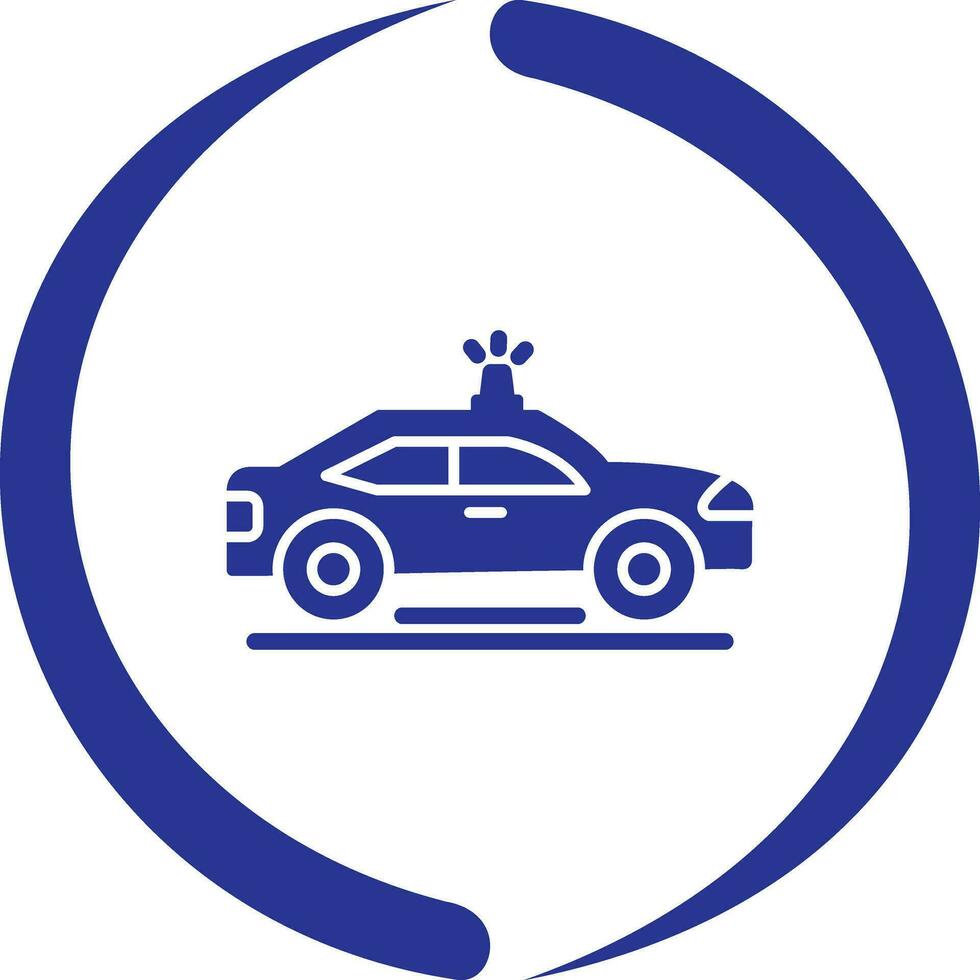 icono de vector de coche de policía