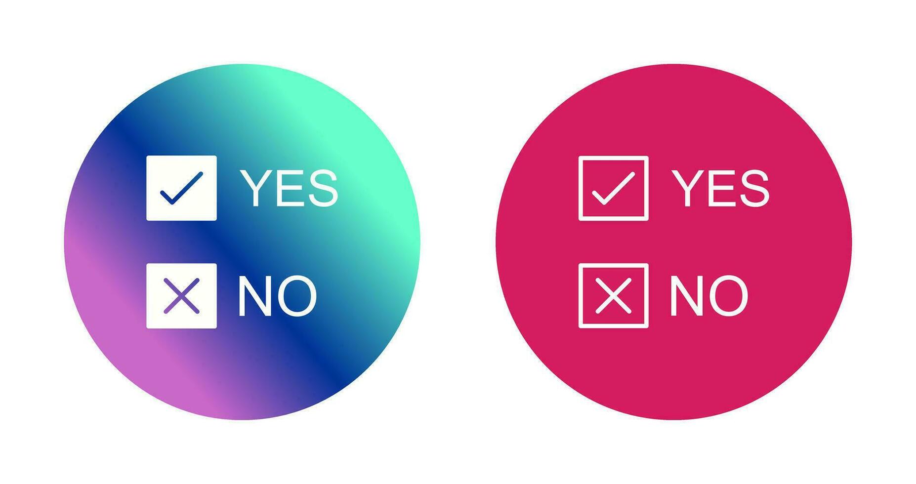 Yes No Option Vector Icon