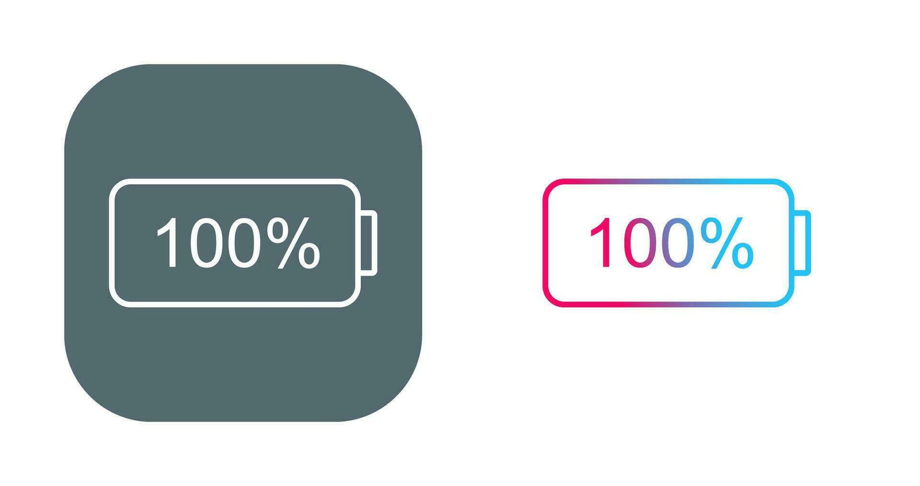 Unique Full Battery Vector Icon