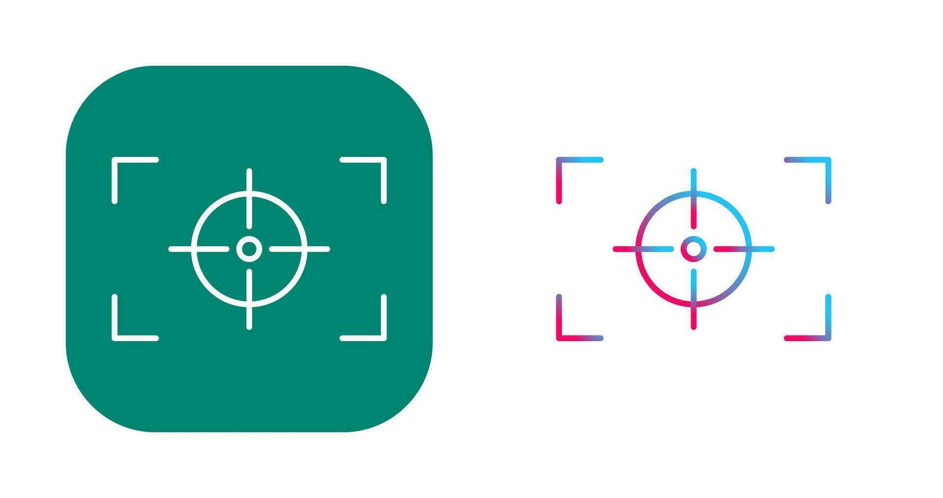 Unique Focus Horizontal Vector Icon