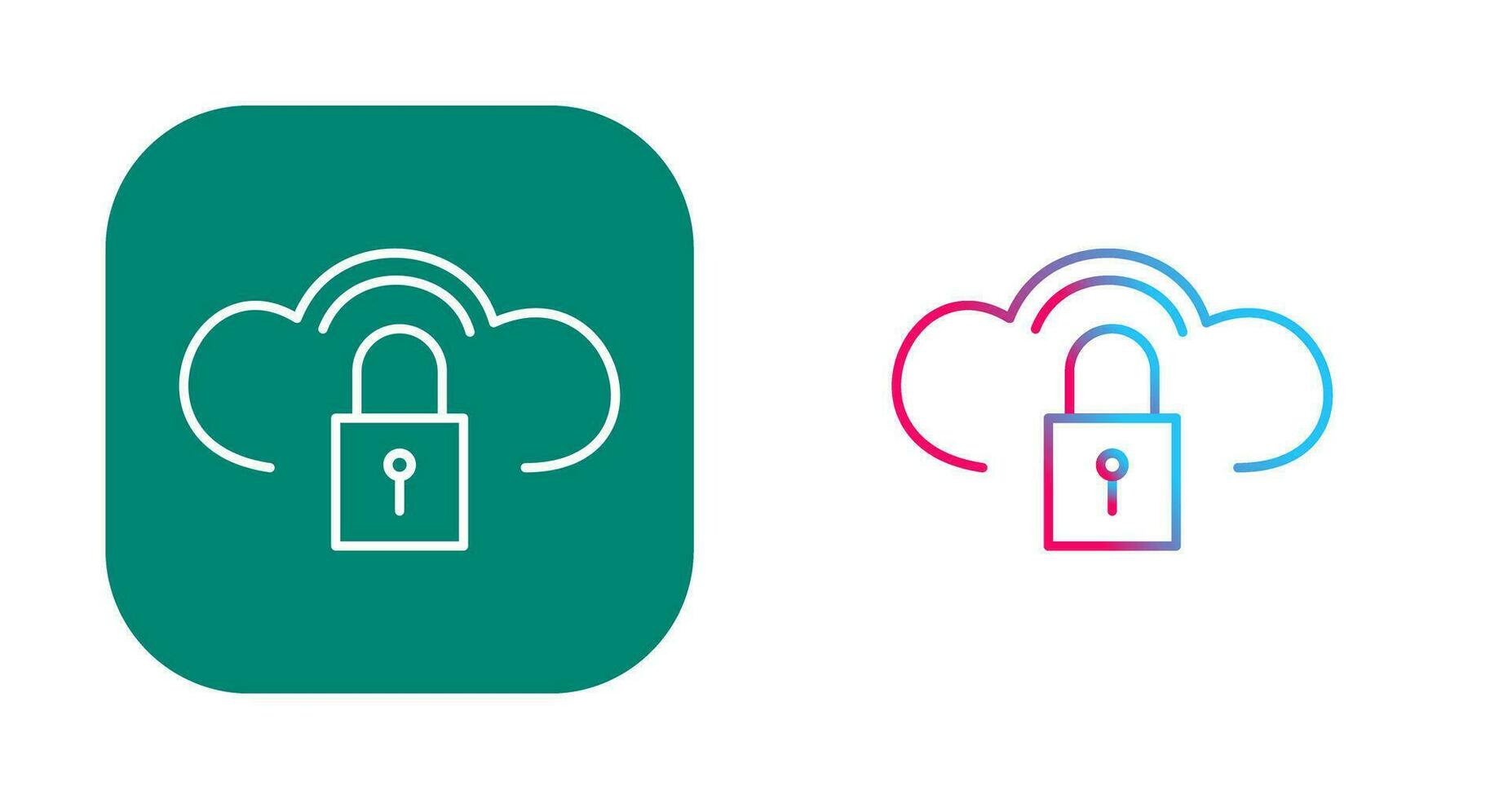Secure Cloud Vector Icon