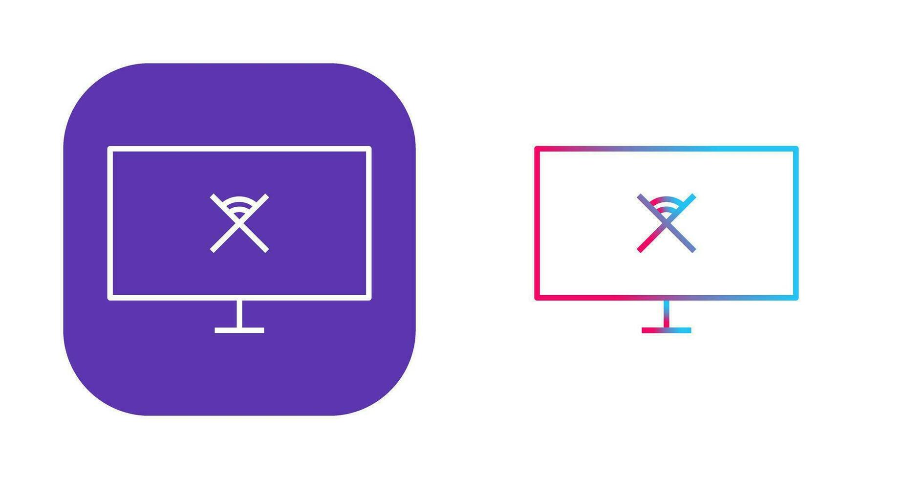 Unique Disconnected Network Vector Icon