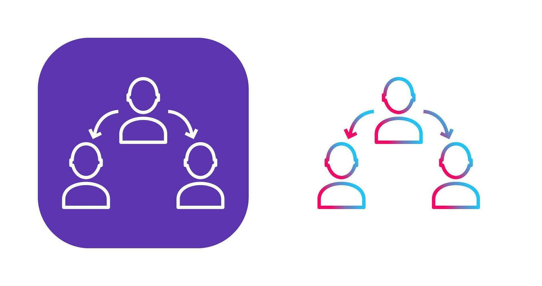 Unique Connected Profiles Vector Icon