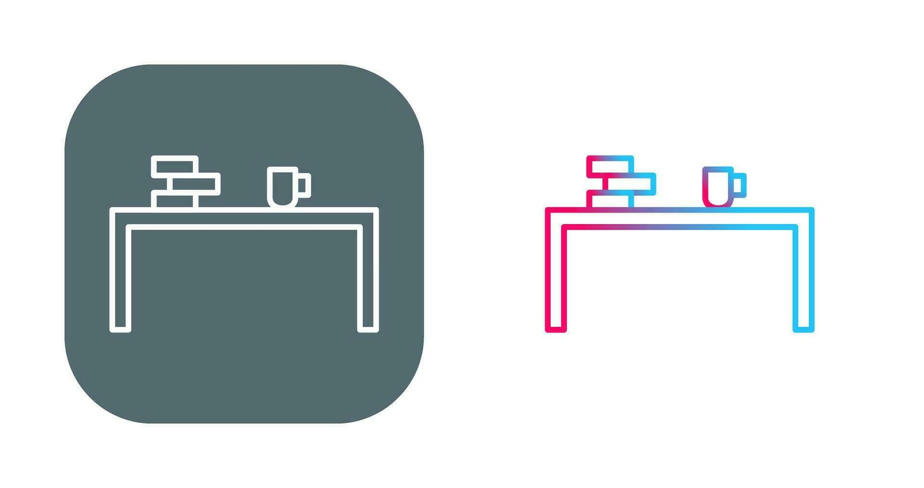 Unique Study Desk Vector Icon