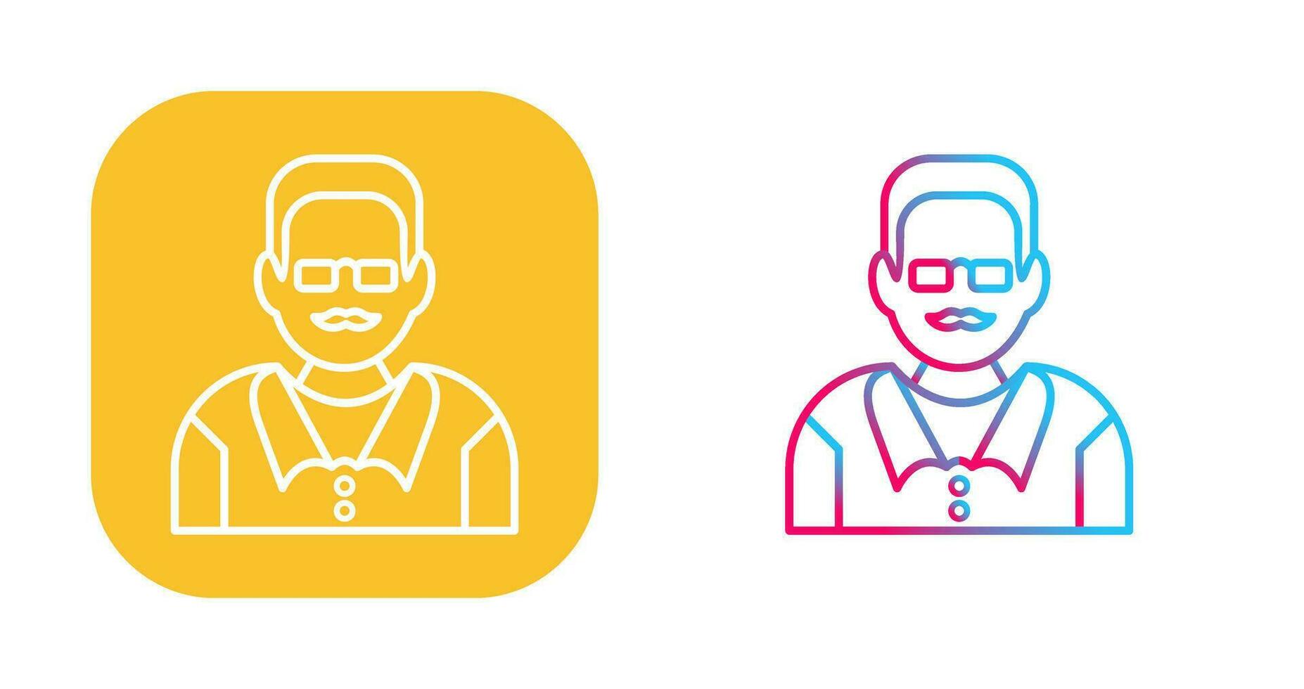 Unique Male Professor Vector Icon