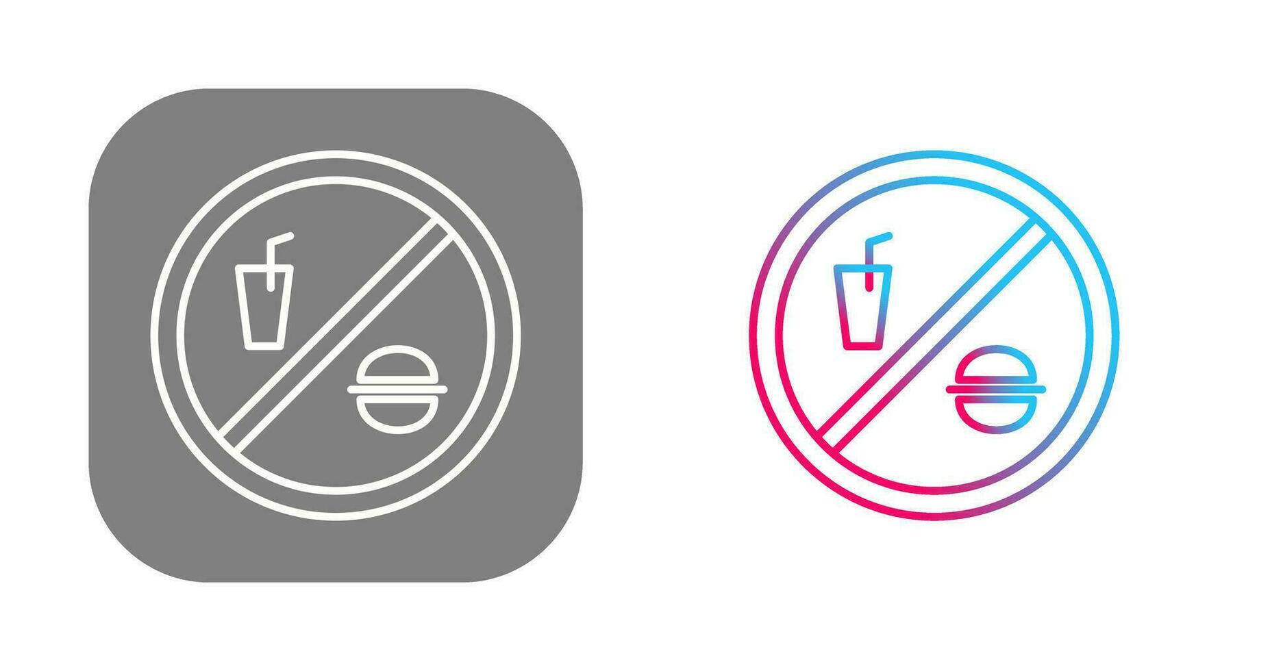 No Food or Drinks Vector Icon