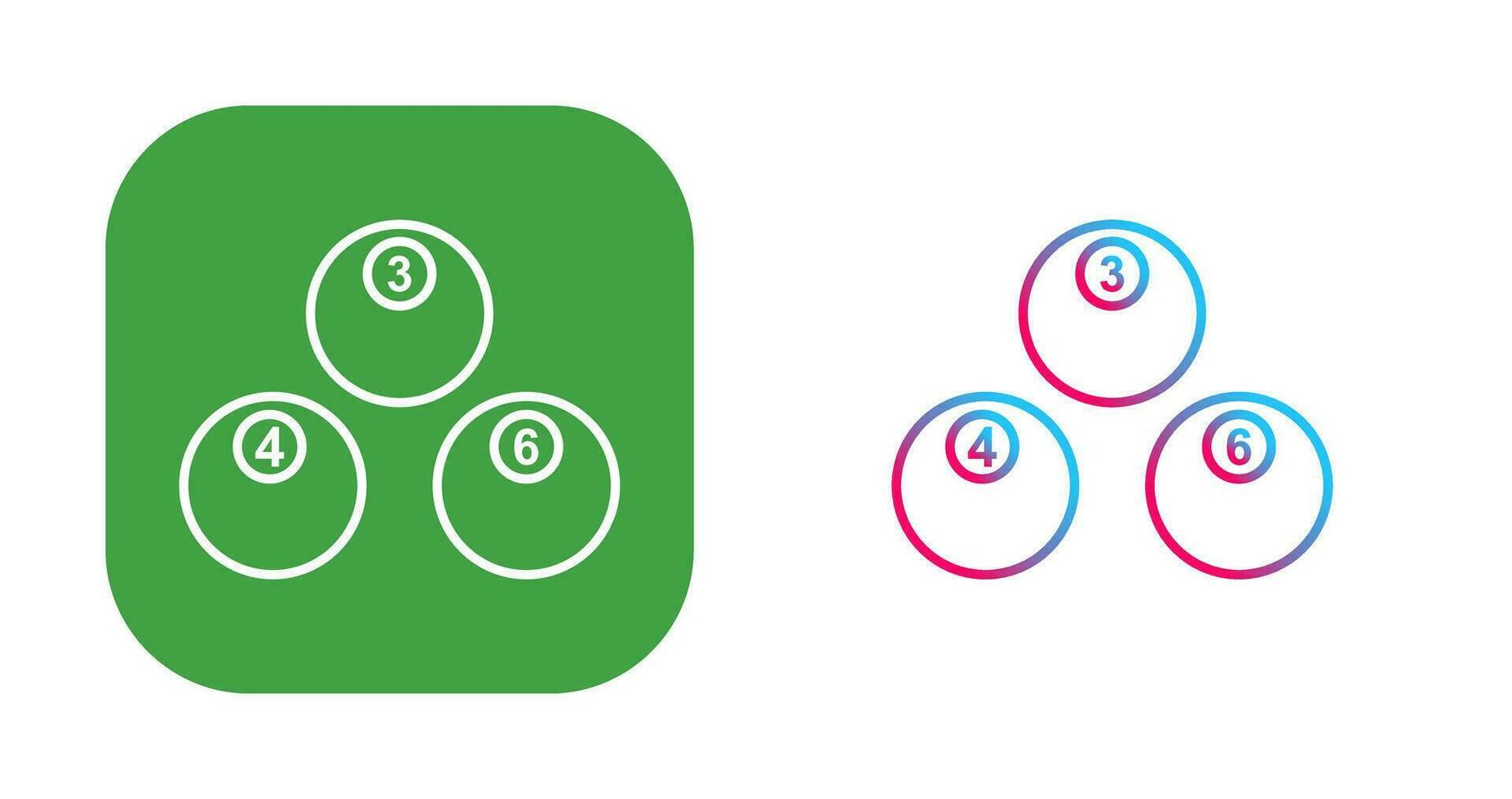 Unique Snooker Balls Vector Icon