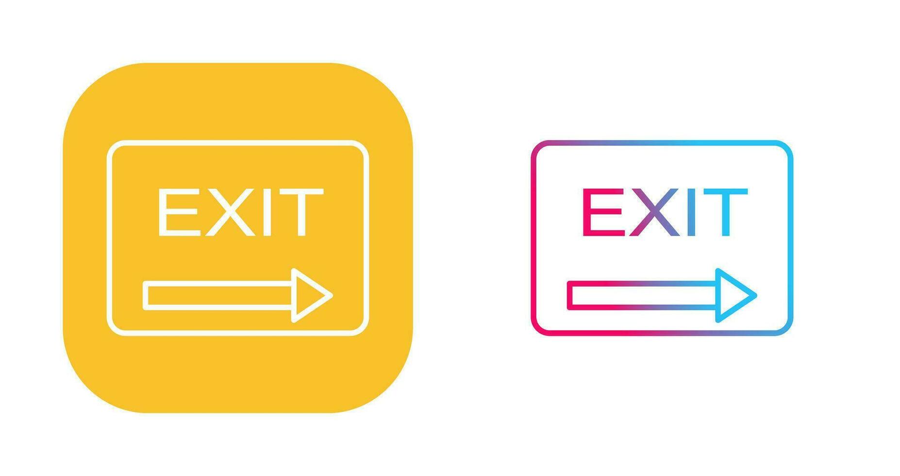 Unique Exit Vector Icon