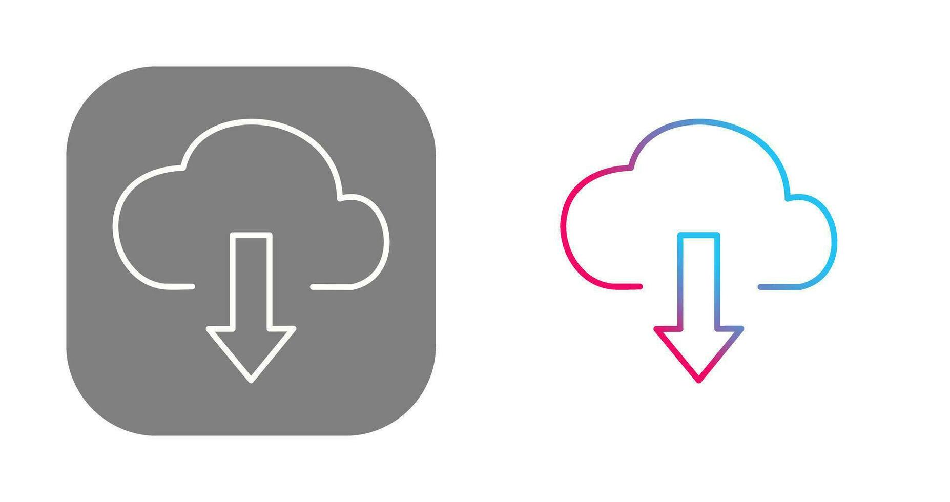 Download from Cloud Vector Icon