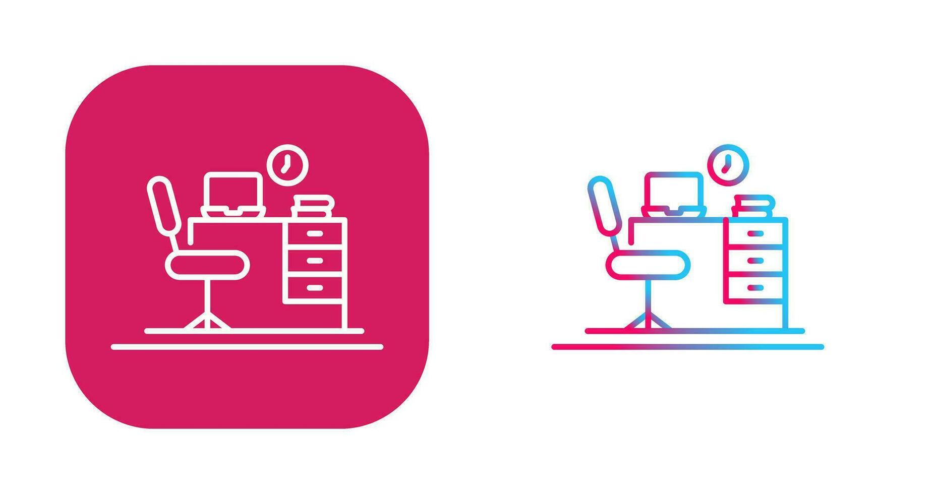 Office Desk Vector Icon