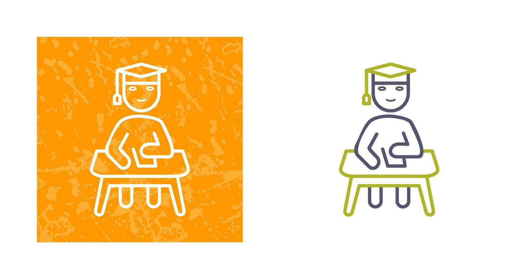 Unique Studying on Desk Vector Icon