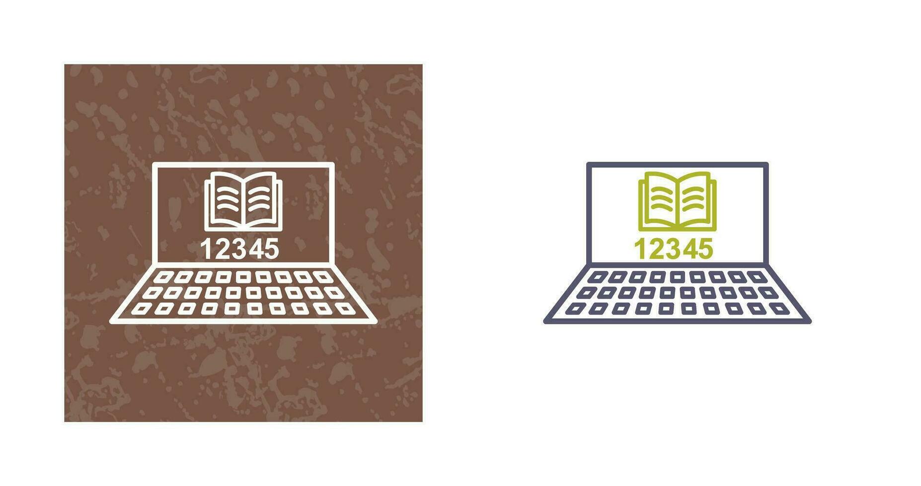 Unique Online Study Vector Icon