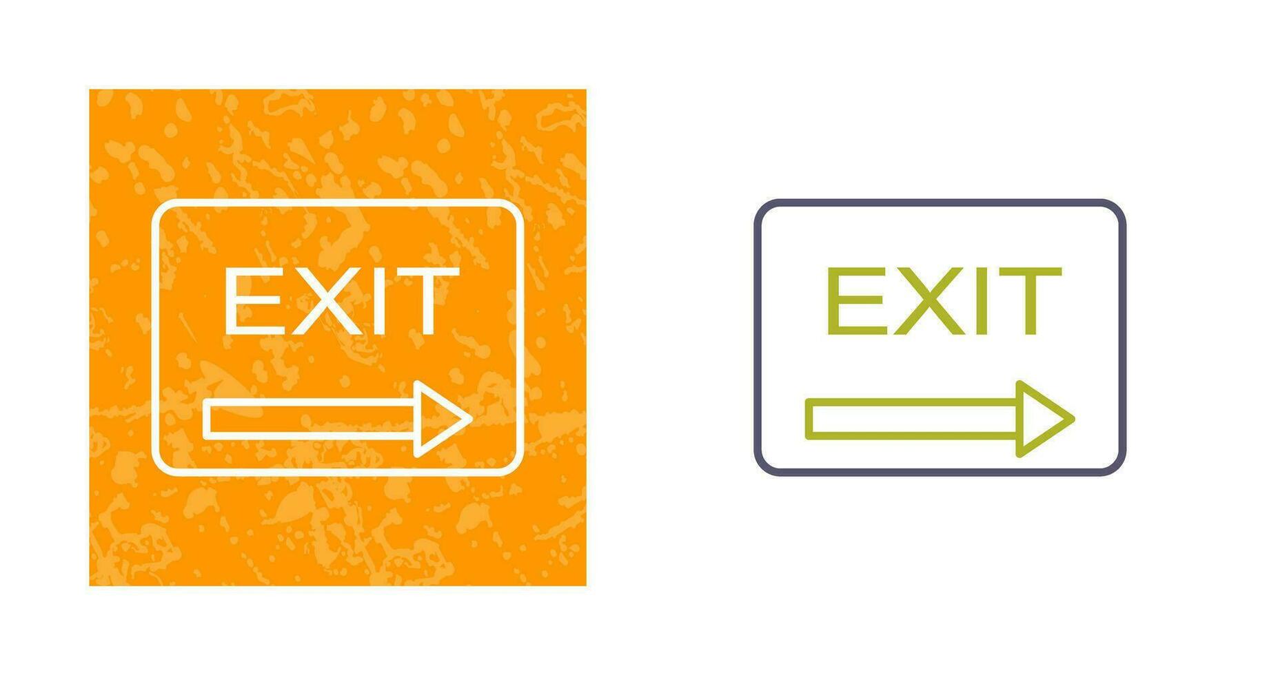 Unique Exit Vector Icon