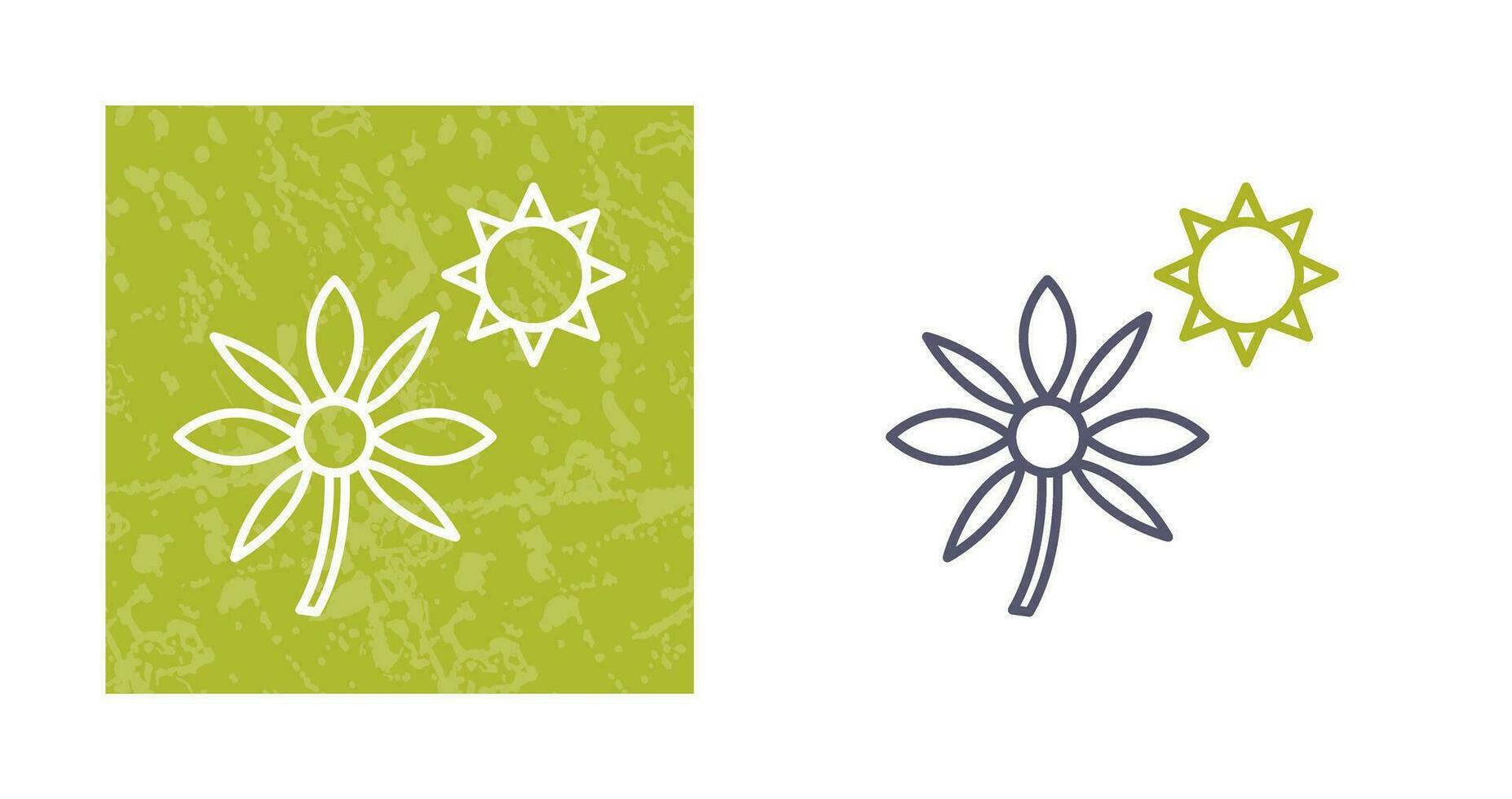 Flower in sunlight Vector Icon