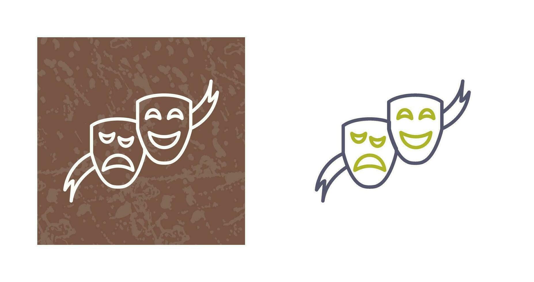 icono de vector de máscaras de teatro