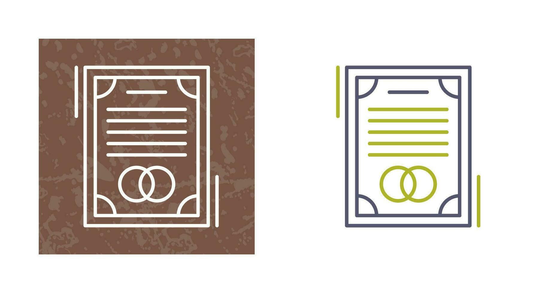Wedding Contract Vector Icon