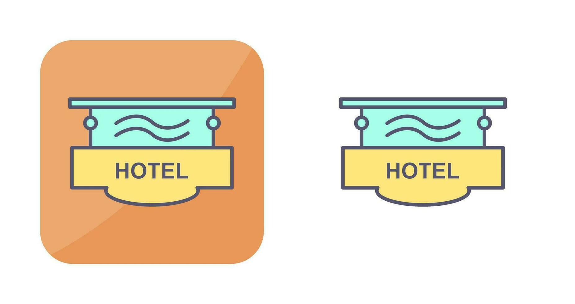 icono de vector de signo de hotel