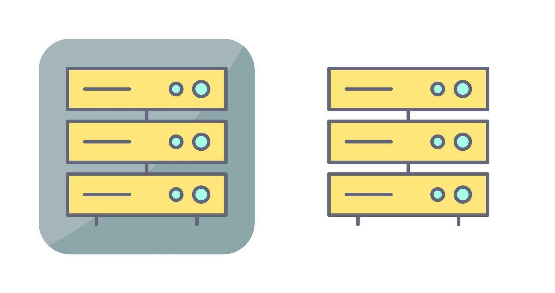 Unique Server Network Vector Icon