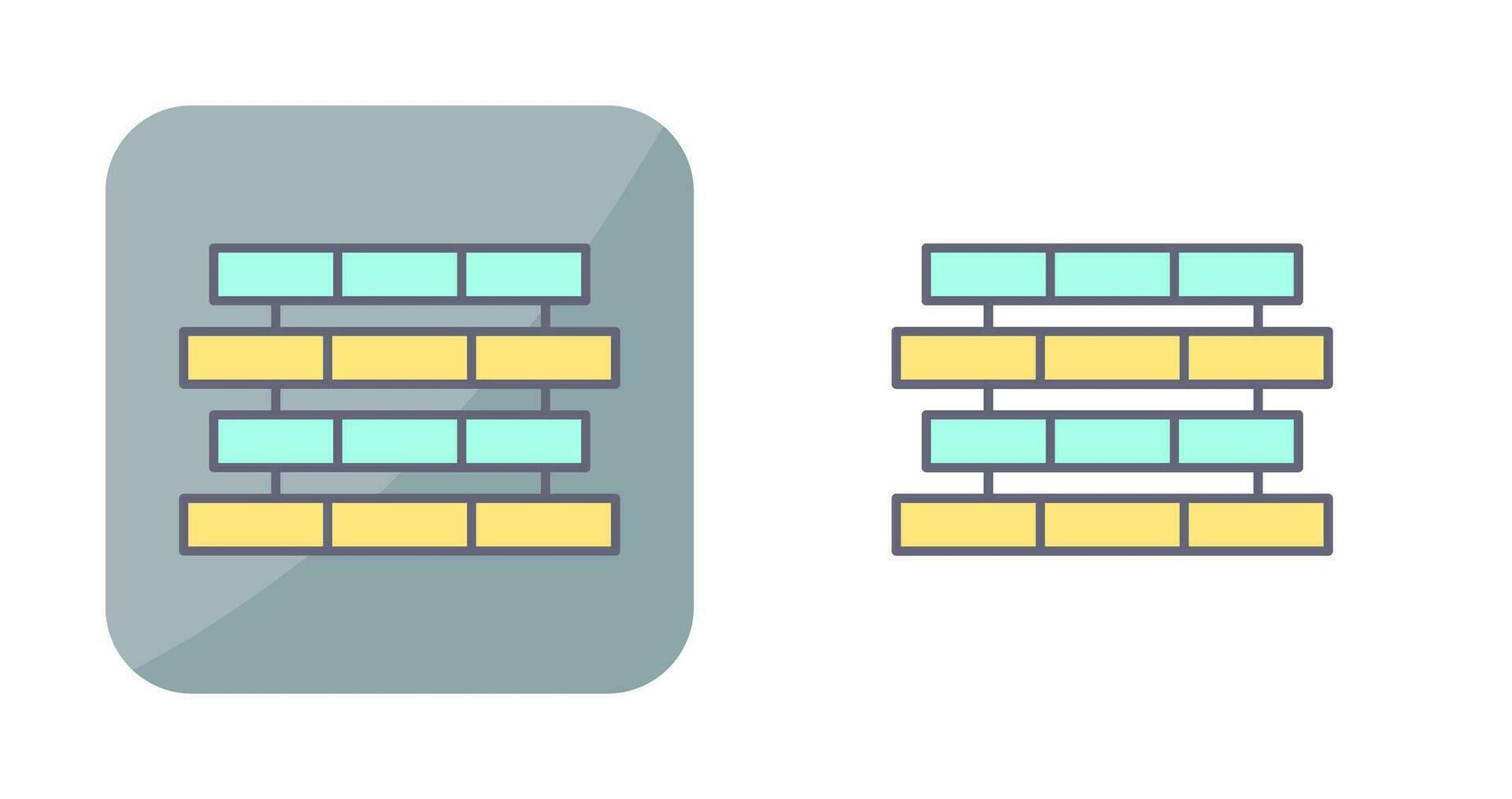 Unique Bricks Vector Icon