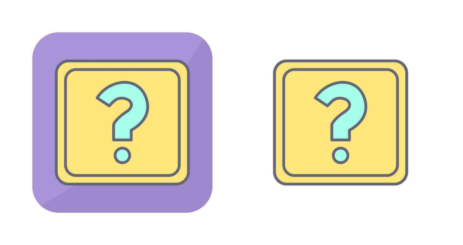 Unique Question Mark Vector Icon