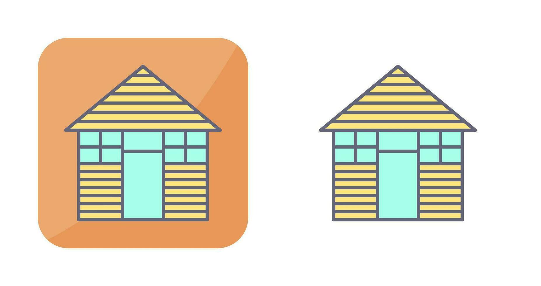 Wood Cabin Vector Icon