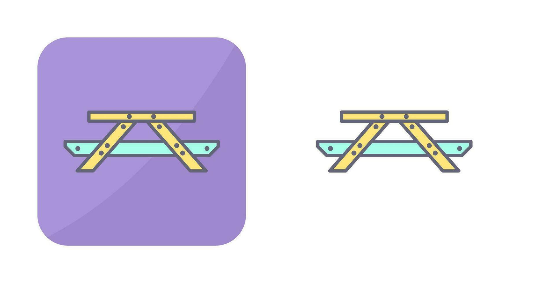 Picnic of Table Vector Icon