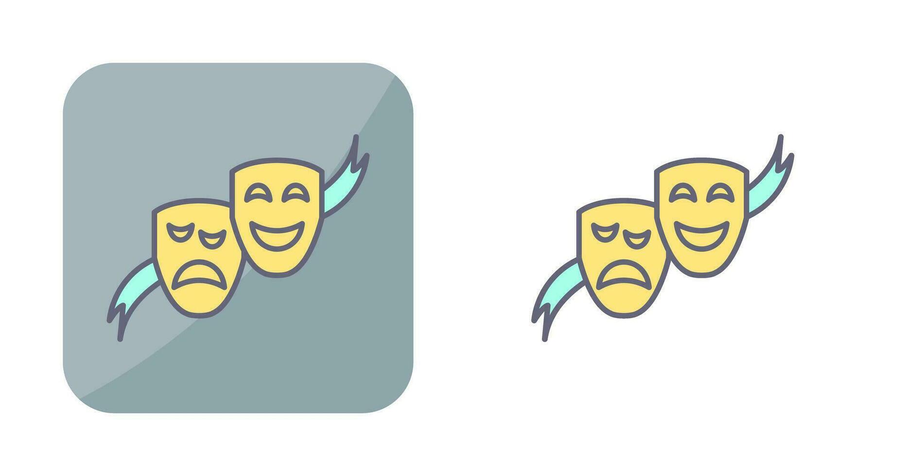 Theater Masks Vector Icon
