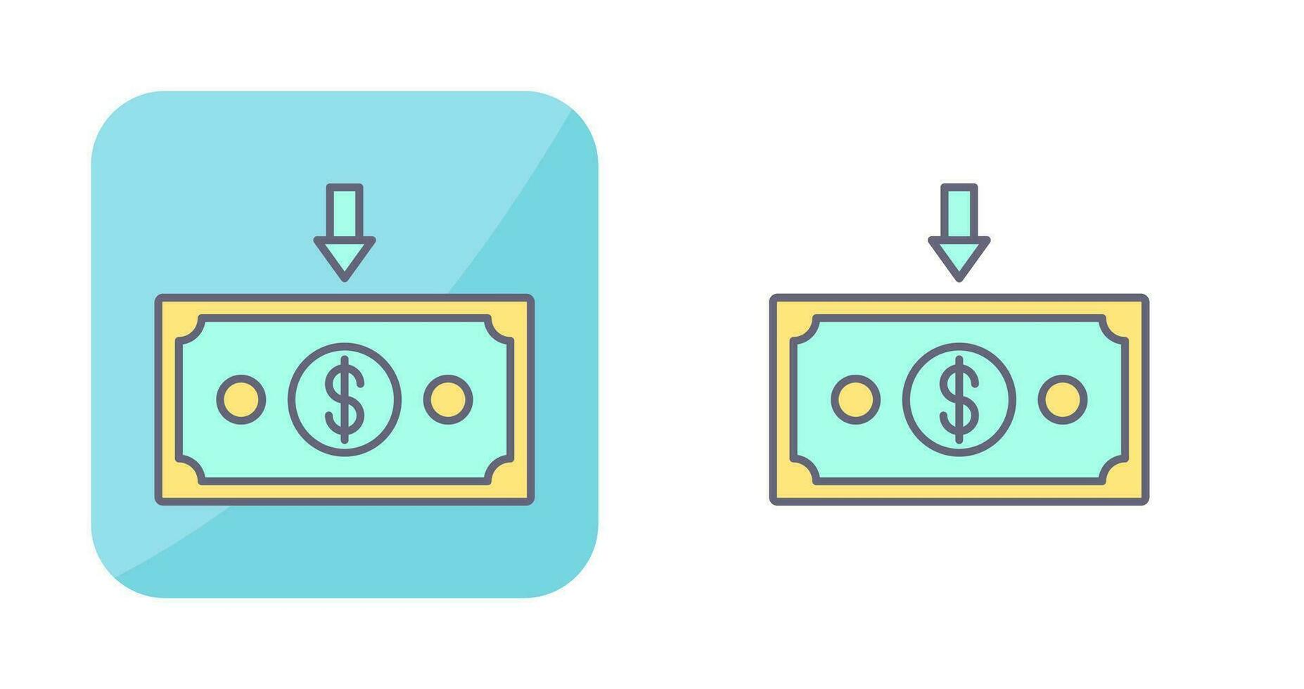 Money Down Vector Icon