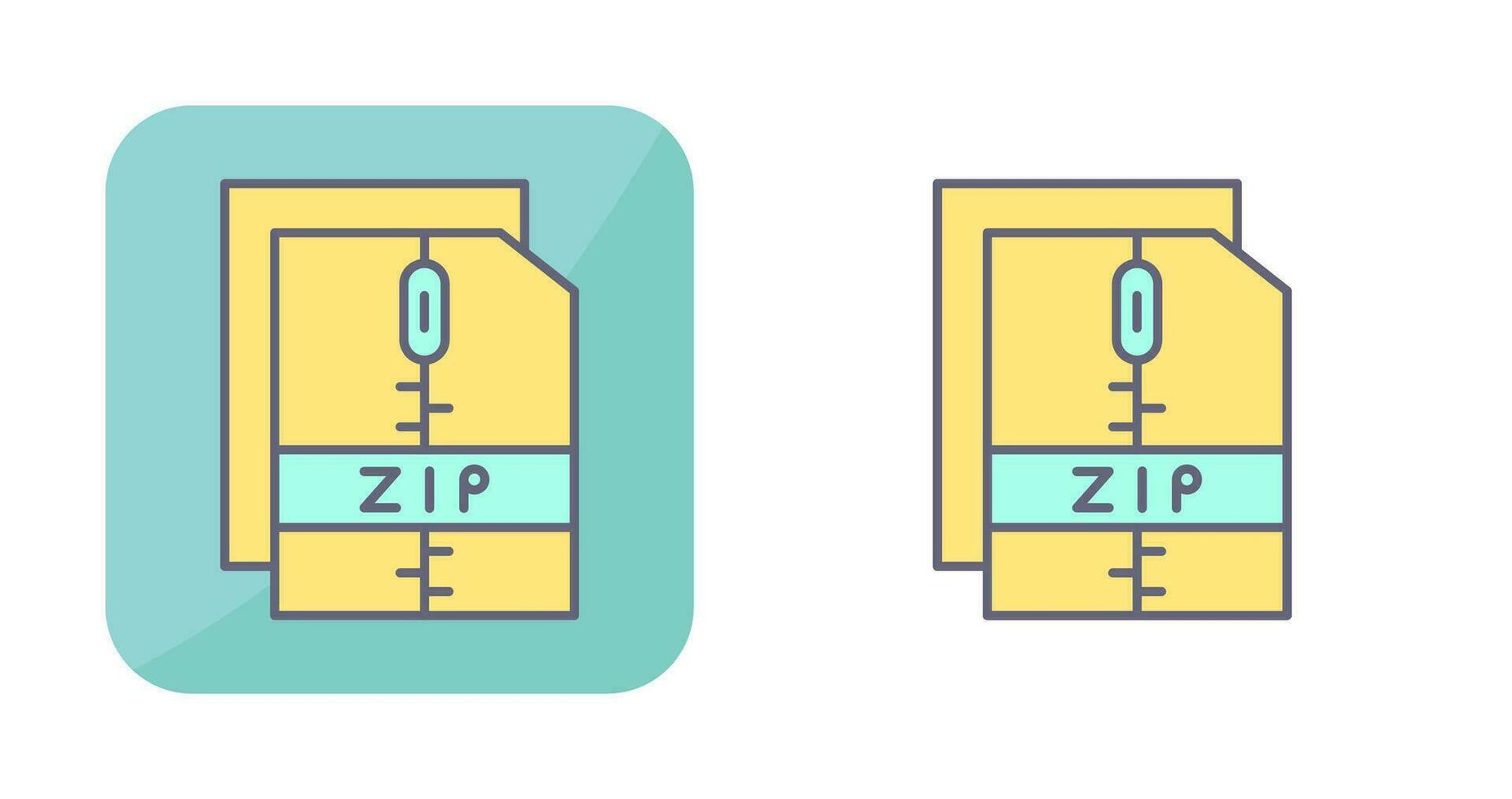 icono de vector de archivo zip