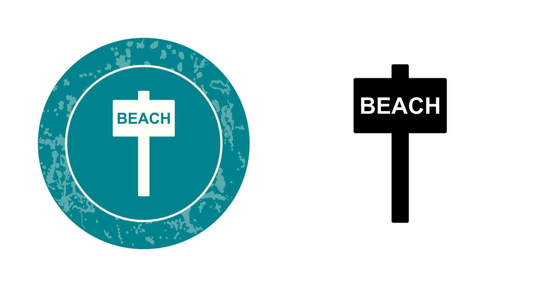 Beach Sign Vector Icon