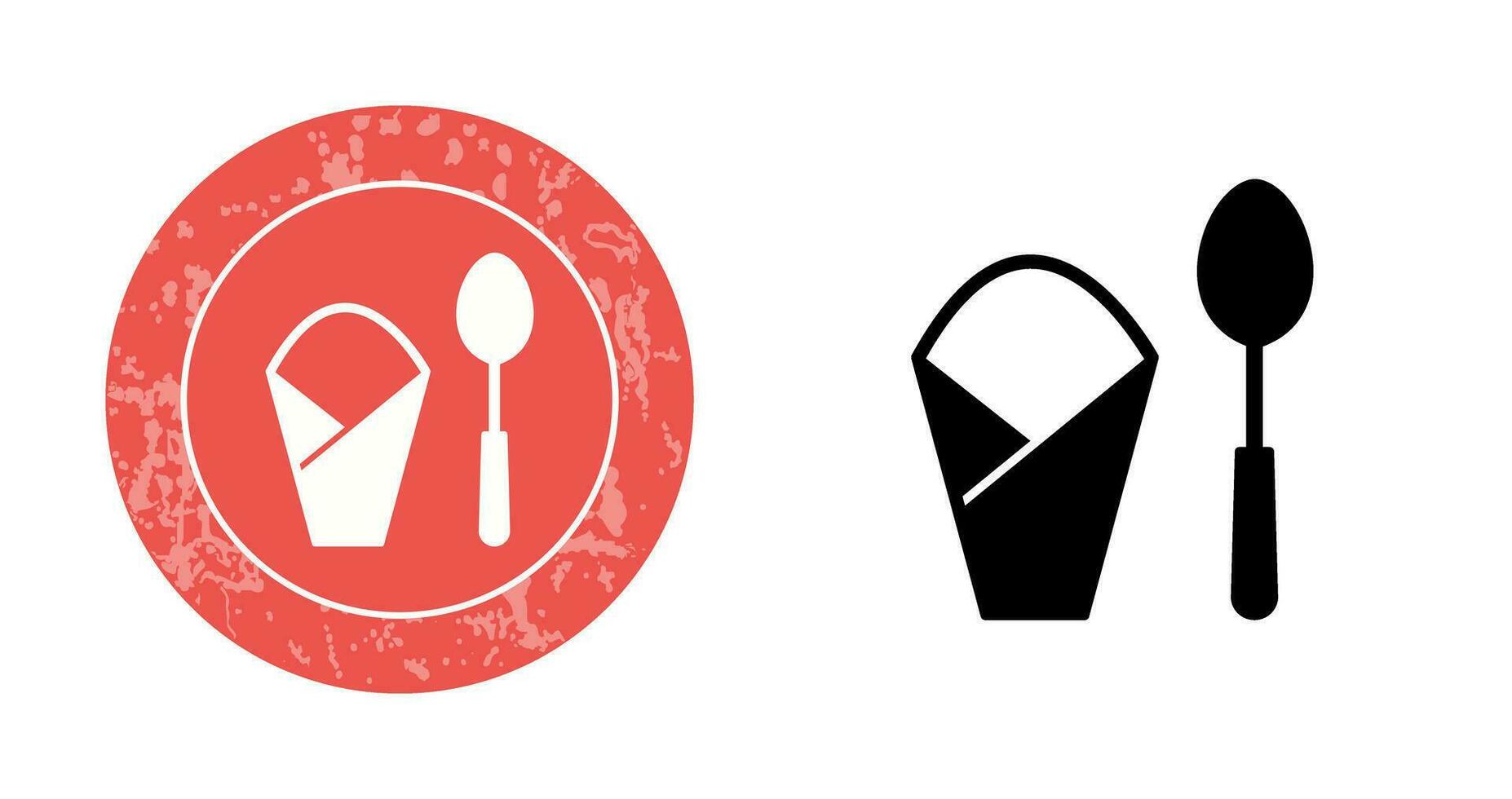 Spoon and Napkin Vector Icon