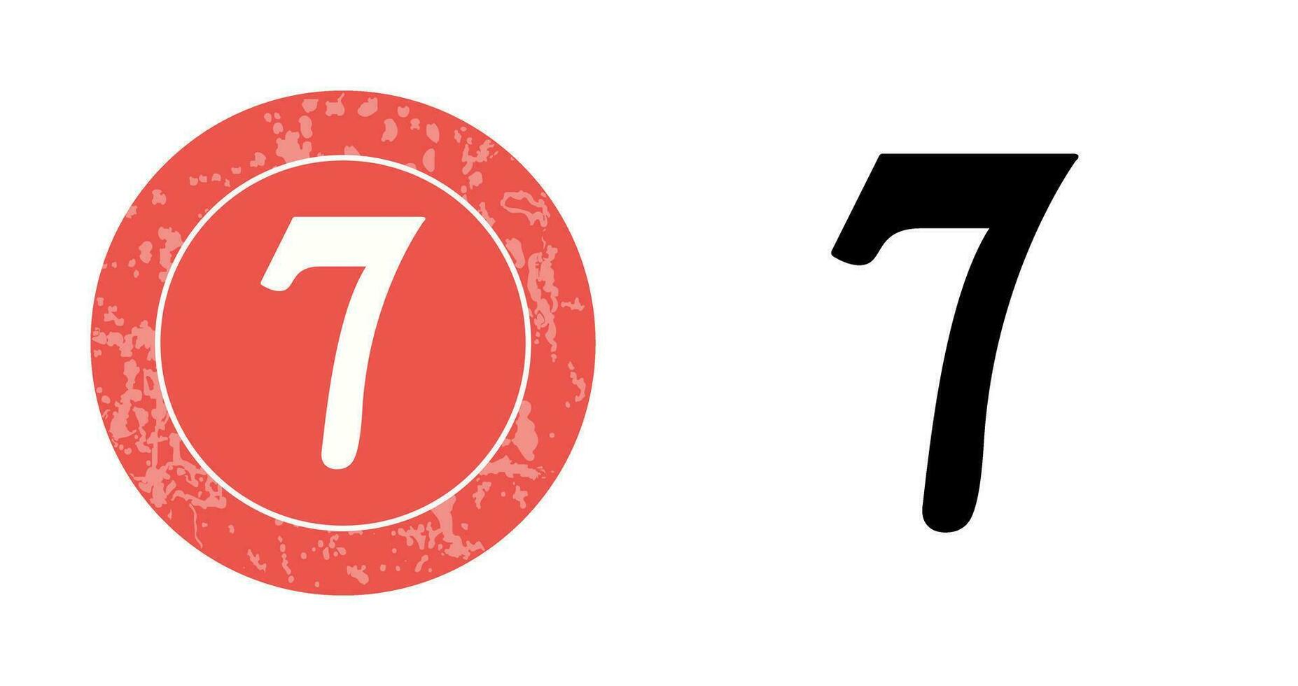 Number Seven Vector Icon