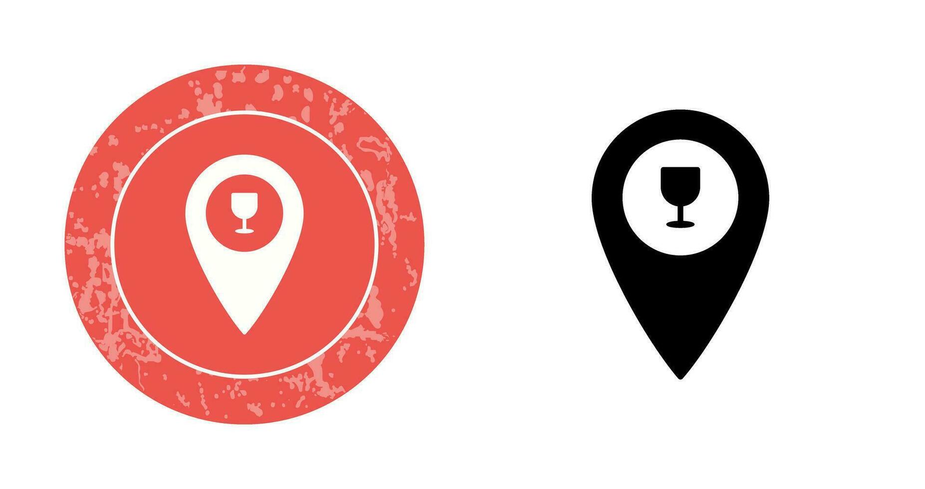 Unique Bar Location Vector Icon