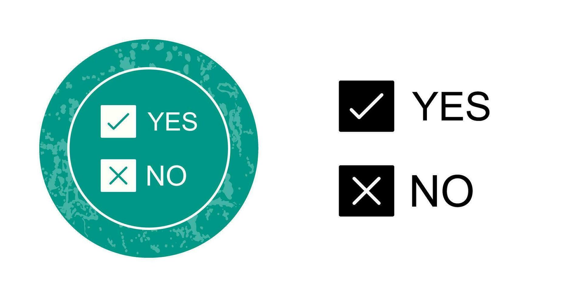 Yes No Option Vector Icon