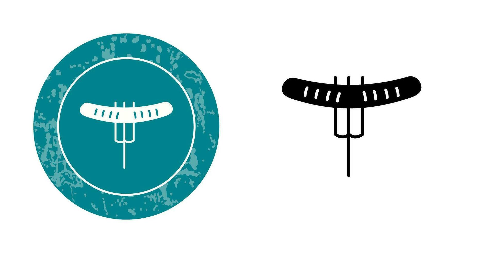 Sausage on Fork Vector Icon