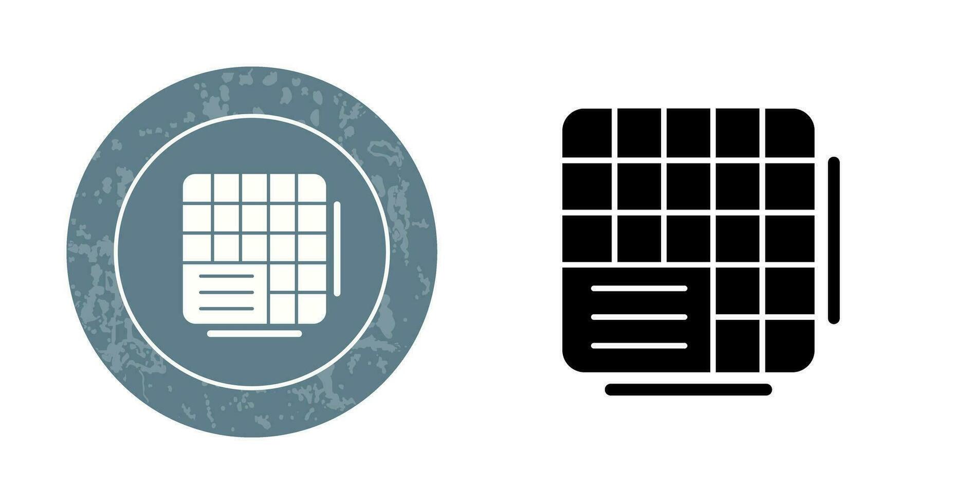 icono de vector de datos de tabla