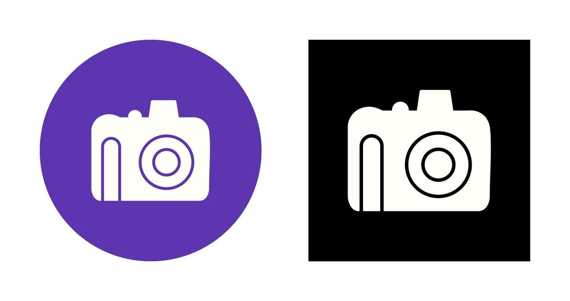 Unique DSLR Camera Vector Icon