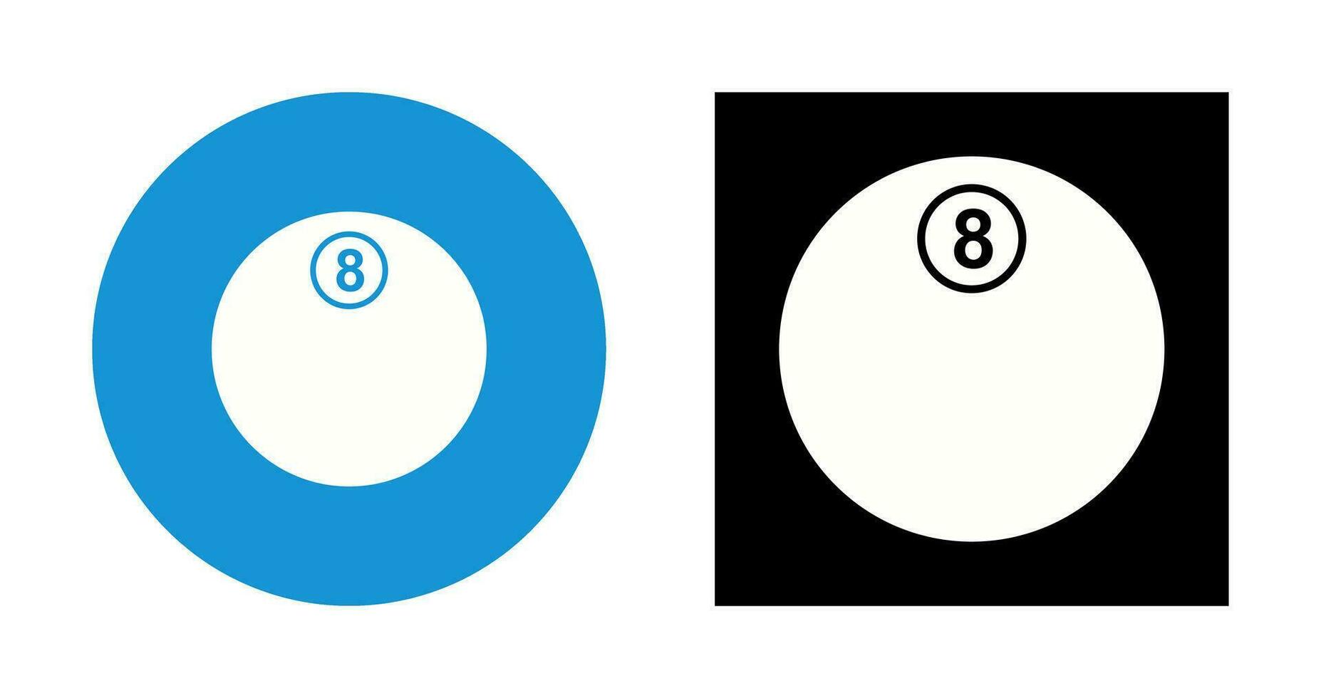 Unique Eight Ball Vector Icon