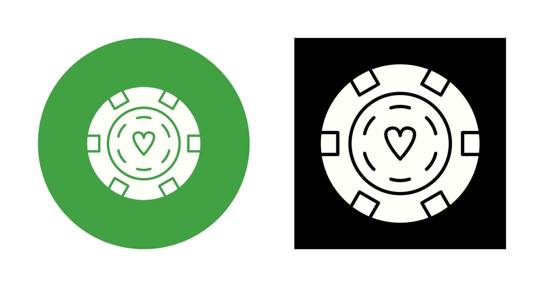 Unique Poker Chips Vector Icon