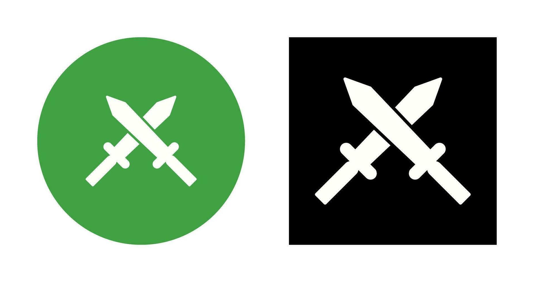 Unique Two Swords Vector Icon