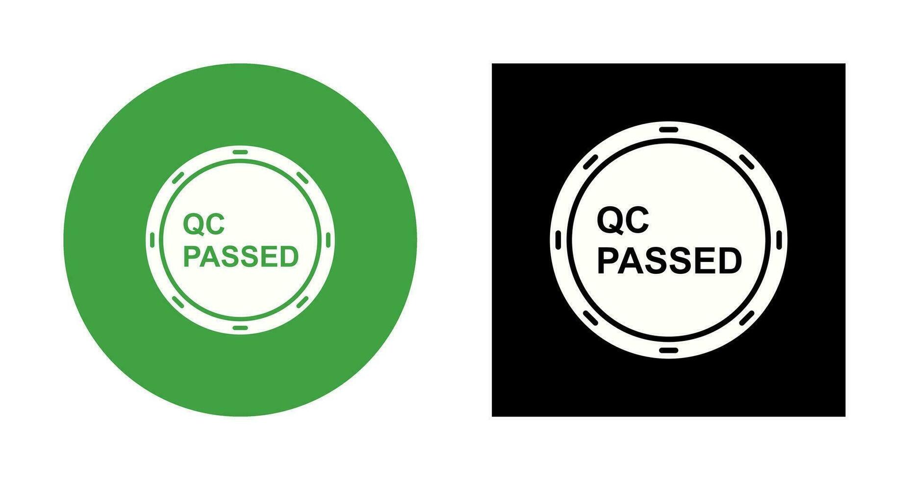Unique QC Passed Vector Icon